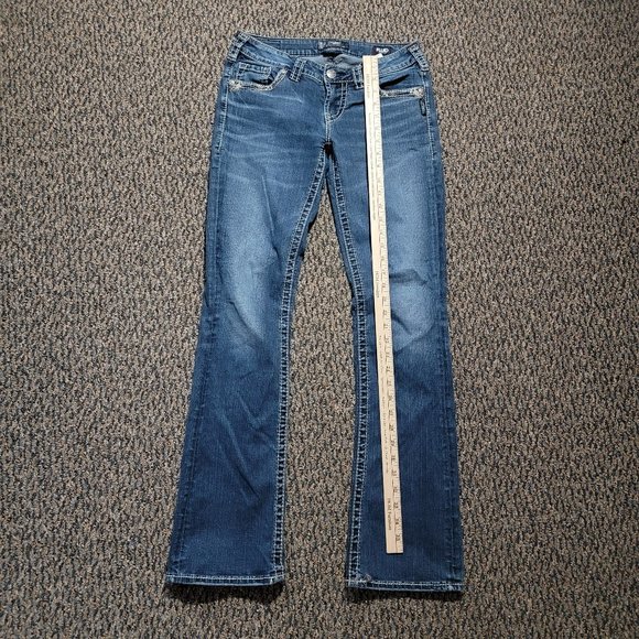 Silver AIKO Mid Slim Boot Cut Fluid Denim Jeans Size 29 - Picture 7 of 15